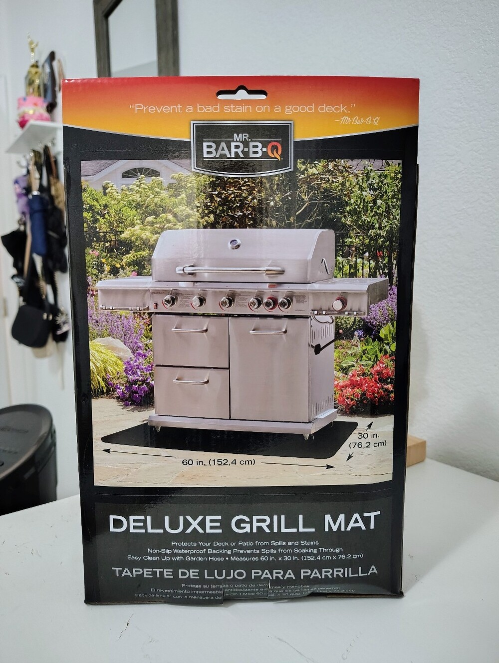 Mr. Bar-B-Q Deluxe Grill Mat Protects Decks & Patios. Summer Pool Party Camping